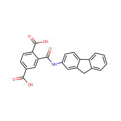O=C(O)c1ccc(C(=O)O)c(C(=O)Nc2ccc3c(c2)Cc2ccccc2-3)c1 ZINC000001698877