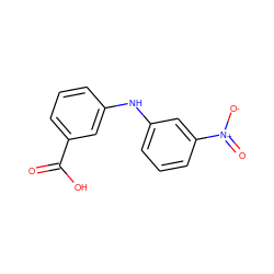 O=C(O)c1cccc(Nc2cccc([N+](=O)[O-])c2)c1 ZINC000035367392