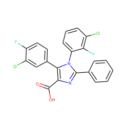 O=C(O)c1nc(-c2ccccc2)n(-c2cccc(Cl)c2F)c1-c1ccc(F)c(Cl)c1 ZINC000147769580