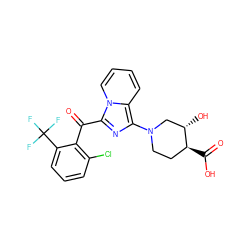 O=C(c1c(Cl)cccc1C(F)(F)F)c1nc(N2CC[C@H](C(=O)O)[C@@H](O)C2)c2ccccn12 ZINC000473104909