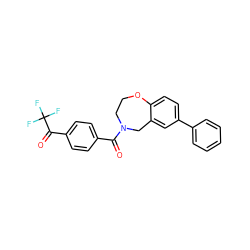 O=C(c1ccc(C(=O)C(F)(F)F)cc1)N1CCOc2ccc(-c3ccccc3)cc2C1 ZINC000095589419