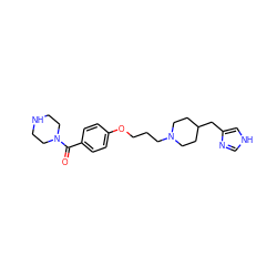 O=C(c1ccc(OCCCN2CCC(Cc3c[nH]cn3)CC2)cc1)N1CCNCC1 ZINC000028570707