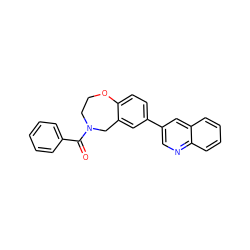 O=C(c1ccccc1)N1CCOc2ccc(-c3cnc4ccccc4c3)cc2C1 ZINC000095588451