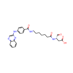 O=C[C@H](CC(=O)O)NC(=O)CCCCCCNC(=O)c1ccc(Nc2cnc3ccccc3n2)cc1 ZINC000028569202
