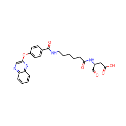 O=C[C@H](CC(=O)O)NC(=O)CCCCCNC(=O)c1ccc(Oc2cnc3ccccc3n2)cc1 ZINC000028569338