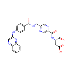 O=C[C@H](CC(=O)O)NC(=O)c1cnc(CNC(=O)c2ccc(Nc3cnc4ccccc4n3)cc2)cn1 ZINC000028569183