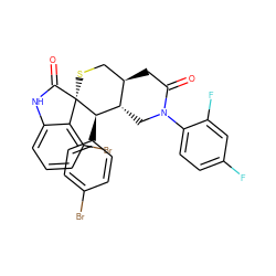 O=C1C[C@@H]2CS[C@]3(C(=O)Nc4cccc(Br)c43)[C@H](c3ccc(Br)cc3)[C@H]2CN1c1ccc(F)cc1F ZINC001772570375