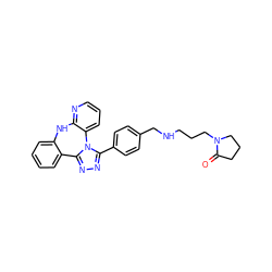 O=C1CCCN1CCCNCc1ccc(-c2nnc3n2-c2cccnc2Nc2ccccc2-3)cc1 ZINC000096174008