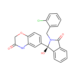 O=C1COc2ccc([C@@]3(O)c4ccccc4C(=O)N3Cc3ccccc3Cl)cc2N1 ZINC000059203270