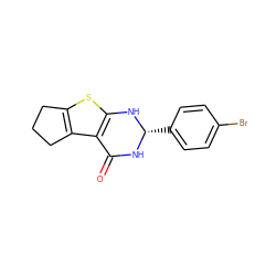 O=C1N[C@@H](c2ccc(Br)cc2)Nc2sc3c(c21)CCC3 ZINC000000524861