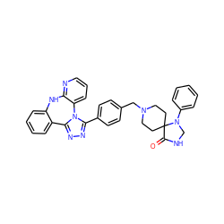 O=C1NCN(c2ccccc2)C12CCN(Cc1ccc(-c3nnc4n3-c3cccnc3Nc3ccccc3-4)cc1)CC2 ZINC000096174095