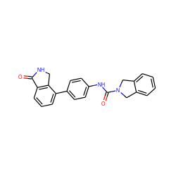 O=C1NCc2c1cccc2-c1ccc(NC(=O)N2Cc3ccccc3C2)cc1 ZINC000167225014