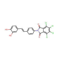 O=C1c2c(Cl)c(Cl)c(Cl)c(Cl)c2C(=O)N1c1ccc(/C=C/c2ccc(O)c(O)c2)cc1 ZINC000045262031