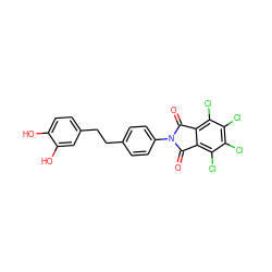 O=C1c2c(Cl)c(Cl)c(Cl)c(Cl)c2C(=O)N1c1ccc(CCc2ccc(O)c(O)c2)cc1 ZINC000045298469