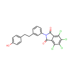 O=C1c2c(Cl)c(Cl)c(Cl)c(Cl)c2C(=O)N1c1cccc(CCc2ccc(O)cc2)c1 ZINC000045290991