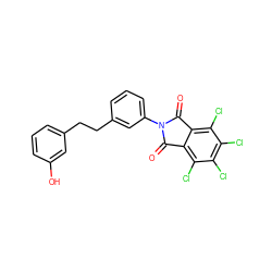 O=C1c2c(Cl)c(Cl)c(Cl)c(Cl)c2C(=O)N1c1cccc(CCc2cccc(O)c2)c1 ZINC000045285138