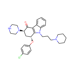 O=C1c2c(n(CCCN3CCCCC3)c3ccccc23)[C@H](Oc2ccc(Cl)cc2)C[C@H]1N1CCNCC1 ZINC000028572394