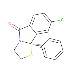 O=C1c2ccc(Cl)cc2[C@@]2(c3ccccc3)SCCN12 ZINC000006582016