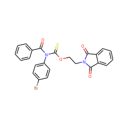 O=C1c2ccccc2C(=O)N1CCOC(=S)N(C(=O)c1ccccc1)c1ccc(Br)cc1 ZINC000003648346