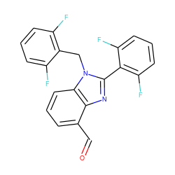 O=Cc1cccc2c1nc(-c1c(F)cccc1F)n2Cc1c(F)cccc1F ZINC000013518711