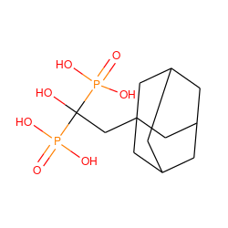 O=P(O)(O)C(O)(CC12CC3CC(CC(C3)C1)C2)P(=O)(O)O ZINC000013673742