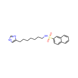 O=S(=O)(NCCCCCCCc1c[nH]cn1)c1ccc2ccccc2c1 ZINC000029490013