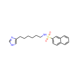 O=S(=O)(NCCCCCCc1c[nH]cn1)c1ccc2ccccc2c1 ZINC000029490015