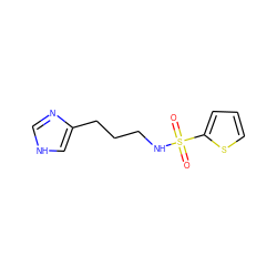 O=S(=O)(NCCCc1c[nH]cn1)c1cccs1 ZINC000026271646