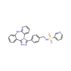 O=S(=O)(NCc1ccc(-c2nnc3n2-c2cccnc2Nc2ccccc2-3)cc1)c1cccnc1 ZINC000096174038