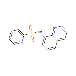 O=S(=O)(Nc1cccc2cccnc12)c1ccccn1 ZINC000167615371