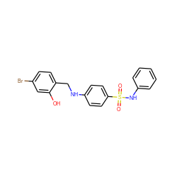 O=S(=O)(Nc1ccccc1)c1ccc(NCc2ccc(Br)cc2O)cc1 ZINC000103268208