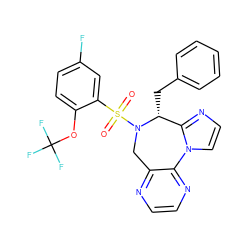 O=S(=O)(c1cc(F)ccc1OC(F)(F)F)N1Cc2nccnc2-n2ccnc2[C@H]1Cc1ccccc1 ZINC000205483387