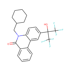O=c1c2ccccc2c2cc(C(O)(C(F)(F)F)C(F)(F)F)ccc2n1CC1CCCCC1 ZINC000049113017