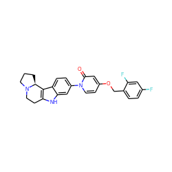 O=c1cc(OCc2ccc(F)cc2F)ccn1-c1ccc2c3c([nH]c2c1)CCN1CCC[C@@H]31 ZINC000113109813