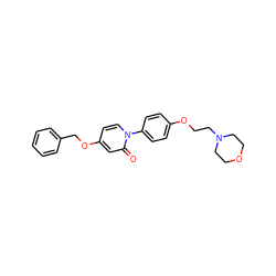O=c1cc(OCc2ccccc2)ccn1-c1ccc(OCCN2CCOCC2)cc1 ZINC000066258606