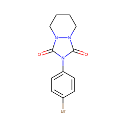 O=c1n(-c2ccc(Br)cc2)c(=O)n2n1CCCC2 ZINC000034064390