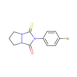 O=c1n(-c2ccc(Br)cc2)c(=S)n2n1CCC2 ZINC000103187111