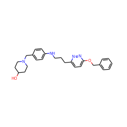 OC1CCN(Cc2ccc(NCCCc3ccc(OCc4ccccc4)nn3)cc2)CC1 ZINC000473108500