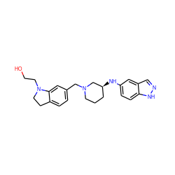 OCCN1CCc2ccc(CN3CCC[C@H](Nc4ccc5[nH]ncc5c4)C3)cc21 ZINC000113828400