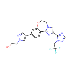 OCCn1cc(-c2ccc3c(c2)OCCn2cc(-c4ncnn4CC(F)(F)F)nc2-3)cn1 ZINC000096270820