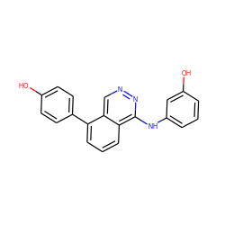 Oc1ccc(-c2cccc3c(Nc4cccc(O)c4)nncc23)cc1 ZINC000073161773