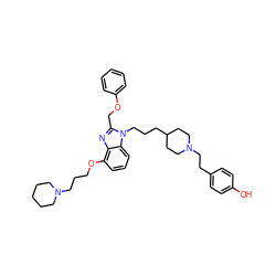 Oc1ccc(CCN2CCC(CCCn3c(COc4ccccc4)nc4c(OCCCN5CCCCC5)cccc43)CC2)cc1 ZINC000027710836