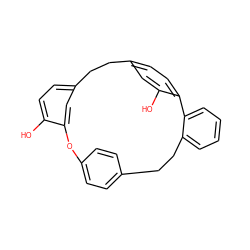 Oc1ccc2cc1Oc1ccc(cc1)CCc1ccccc1-c1ccc(cc1O)CC2 ZINC000029124307