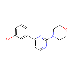 Oc1cccc(-c2ccnc(N3CCOCC3)n2)c1 ZINC000034946772