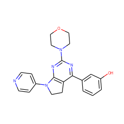 Oc1cccc(-c2nc(N3CCOCC3)nc3c2CCN3c2ccncc2)c1 ZINC000066075361
