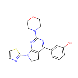 Oc1cccc(-c2nc(N3CCOCC3)nc3c2CCN3c2nccs2)c1 ZINC000095598167