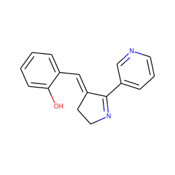 Oc1ccccc1/C=C1\CCN=C1c1cccnc1 ZINC000103186297