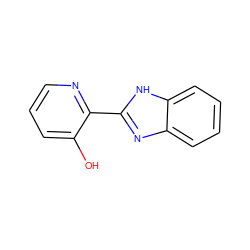 Oc1cccnc1-c1nc2ccccc2[nH]1 ZINC000013679468