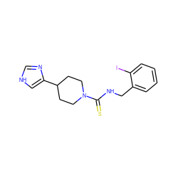 S=C(NCc1ccccc1I)N1CCC(c2c[nH]cn2)CC1 ZINC000013808001