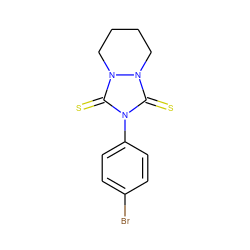 S=c1n(-c2ccc(Br)cc2)c(=S)n2n1CCCC2 ZINC000000900657